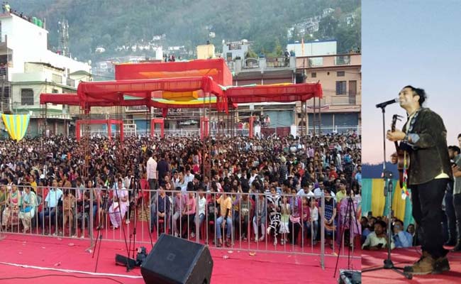 युवा संवाद कार्यक्रम में श्रीनगर पहुंचे जुबिन नौटियाल के गीतों पर जमकर थिरके युवा