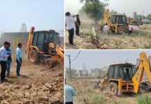 ग्रेटर नोएडा में अवैध कब्जे पर चला प्राधिकरण का बुलडोजर, 10 करोड़ की जमीन को भूमाफियाओं के कब्जे से कराया मुक्त Bulldozer on illegal encroachment