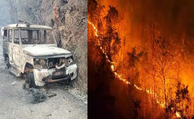 उत्तराखंड में जंगल की बेकाबू आग में जिंदा जले 4 वनकर्मी, 3 अफसरों पर गिरी गाज, झुलसे चार अन्य वनकर्मियों को एयर एम्बुलेंस से एम्स दिल्ली किया जा रहा है शिफ्ट