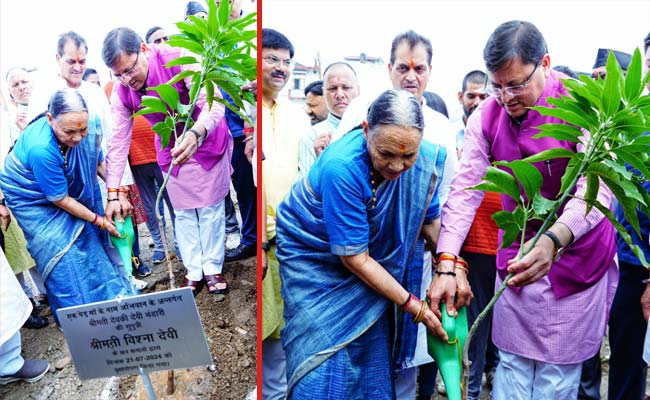 गुरू पूर्णिमा के शुभ अवसर पर सीएम धामी ने ‘एक पेड़ मां के नाम’ अभियान के अंतर्गत अपनी माताजी संग किया पौधारोपण